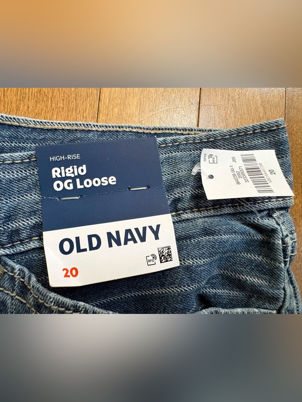 Old Navy Rigid OG Loose High-Rise Striped Jeans – Size 20 - Picture 3 of 9